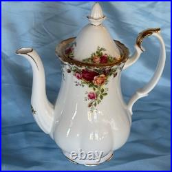 Beautiful Royal Albert Old Country Roses Coffee Set. Made in England Beautiful Royal Albert Old Country Roses Coffee Set. Made in England