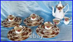 Beautiful Royal Albert Old Country Roses. Four Place Settings With Coffee Set