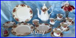 Beautiful Royal Albert Old Country Roses. Four Place Settings With Coffee Set