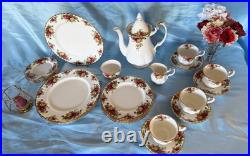 Beautiful Royal Albert Old Country Roses. Four Place Settings With Coffee Set