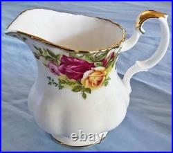 Beautiful Royal Albert Old Country Roses Teapot, Creamer, & Sugar Bowl With Lid