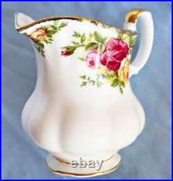 Beautiful Royal Albert Old Country Roses Teapot, Creamer, & Sugar Bowl With Lid