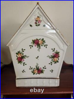 Birdhouse Porcelain Royal Albert Old Country Roses Collectable Canister Vntg