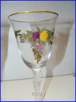 CR 8 WINE WATER GLASSES 8.5 Royal Albert Old Country Roses Glass Goblets