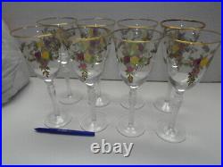 CR 8 WINE WATER GLASSES 8.5 Royal Albert Old Country Roses Glass Goblets