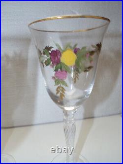 CR 8 WINE WATER GLASSES 8.5 Royal Albert Old Country Roses Glass Goblets