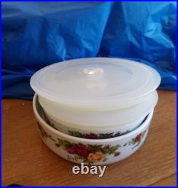 Choice Royal Albert Old Country Roses Sealing Nesting Bowls Porcelain Storage