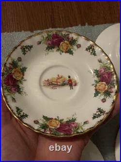Christmas Magic Royal Albert 1990 Old Country Roses, Saucer Plates, Quantity 7 Christmas Magic Royal Albert 1990 Old Country Roses, Saucer Plates, Quantity 7