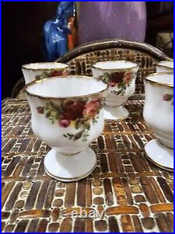 Egg Cups Royal Albert Old Country Roses Set Of 5 Dining China Vtg Estate Flower