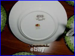 Eight (8) Accent Salad Plates Royal Albert Old Country Rose NEW WITH STICKER
