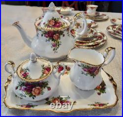 Elegantly Beautiful Royal Albert Old Country Rose Teaset For 4 Settings