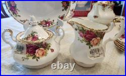 Elegantly Beautiful Royal Albert Old Country Rose Teaset For 4 Settings