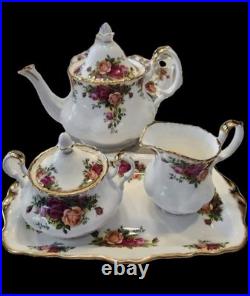 Elegantly Stunning Royal Albert Old Country Rose Teapot Set. Made In England