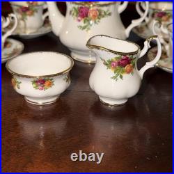England Royal Albert Old Country Roses Le Petite Tea Set Mini Miniature NOS