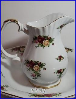 Extra large Royal Albert old country roses pitcher and water basin