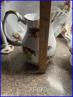 Extra large Royal Albert old country roses pitcher and water basin