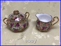 Fabulous Royal Albert OLD COUNTRY ROSE CHINTZ Creamer and Sugar Bowl with Lid