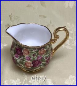 Fabulous Royal Albert OLD COUNTRY ROSE CHINTZ Creamer and Sugar Bowl with Lid