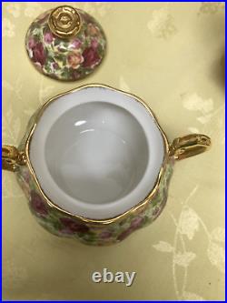 Fabulous Royal Albert OLD COUNTRY ROSE CHINTZ Creamer and Sugar Bowl with Lid