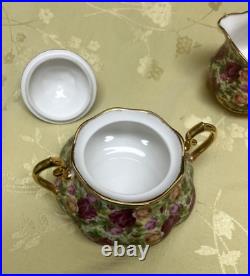 Fabulous Royal Albert OLD COUNTRY ROSE CHINTZ Creamer and Sugar Bowl with Lid