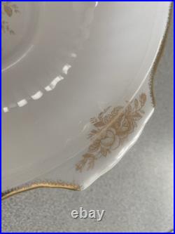 HTF 2007 Royal Albert Old Country Roses Gold 9 Round Serving Bowl withHandles