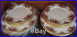 HUGE 94 pcs Royal Albert Old Country Roses 1962 Made in England, service for 12