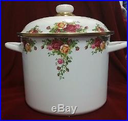 Hard to Find Royal Albert Old Country Roses Cookware Pot Enamel Dutch Prinz 8QRT