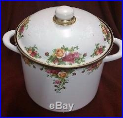 Hard to Find Royal Albert Old Country Roses Cookware Pot Enamel Dutch Prinz 8QRT