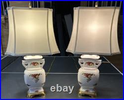 Lamp Old Country Roses Fine English Bone China, Collectors Items With Shade