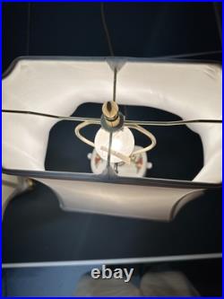 Lamp Old Country Roses Fine English Bone China, Collectors Items With Shade
