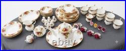Large Royal Albert'Old Country Roses' Full Set With Teapot 63 Pieces