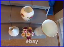 Lot Royal Albert Old Country Roses Bone China-Bud Vase/Flower Cup/Cookie Biscuit