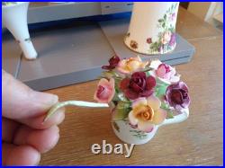 Lot Royal Albert Old Country Roses Bone China-Bud Vase/Flower Cup/Cookie Biscuit