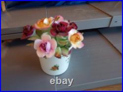 Lot Royal Albert Old Country Roses Bone China-Bud Vase/Flower Cup/Cookie Biscuit