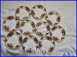 Lot of 10 Royal Albert Old Country Roses Bone China 6 Bread And Butter Plates