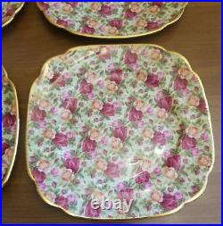 Lot of 4? Royal Albert Old Country Roses Chintz Square Plates 7 3/4