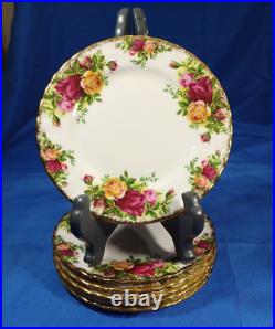 Lot of 6 Royal Albert Old Country Roses 6.25 PLATES 1962 Bone China Lovely