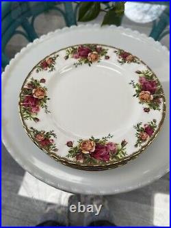 Lot of 6 Royal Albert Old Country Roses 8 PLATES 1962 Bone China Lovely