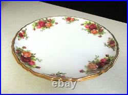 Lovely ROYAL ALBERT Old Country Roses Footed Cake Stand 1st Quality