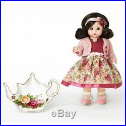 Madame Alexander TEA TIME with OLD COUNTRY ROSES ROYAL ALBERT 8 Doll NRFB