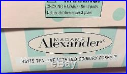 Madame Alexander TEA TIME with OLD COUNTRY ROSES ROYAL ALBERT 8 Doll NRFB