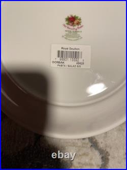 NEW 4 Royal Albert Old Country Roses HTF Green Trim 9 Pasta / Salad Bowls