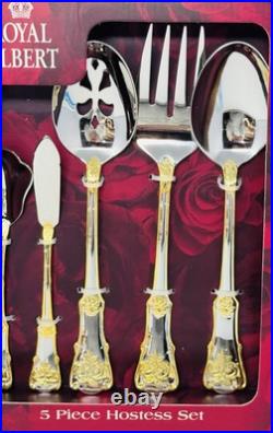 NEW Royal Albert OLD COUNTRY ROSES 5 Piece Hostess Set Serving Utensils NIB