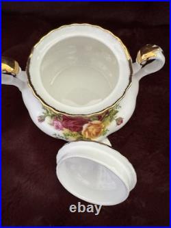 NEW Royal Albert Old Country Roses 3 Piece Tea Set & Salt And Pepper Shakers