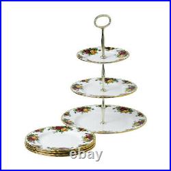 NEW Royal Albert Old Country Roses 3-Tier Cake Stand Set 5pce