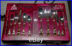 NEW Royal Albert Old Country Roses Flatware 45 Pcs Service for 8, 16, or 24