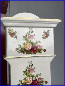 NIB Royal Albert Old Country Roses Grandfather Clock 15 1/2 TESTED & WORKS NIB Royal Albert Old Country Roses Grandfather Clock 15 1/2 TESTED & WORKS