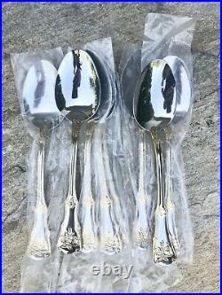 NIP 61pc Set Royal Albert OLD COUNTRY ROSES Stainless/Gold Flatware +Box NEW