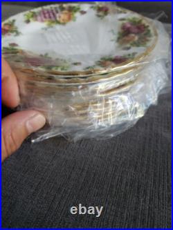New 8 Royal Albert Old Country Roses 6 1/4 Bread Plates with Gold Trim England New 8 Royal Albert Old Country Roses 6 1/4 Bread Plates with Gold Trim England