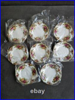 New 8 Royal Albert Old Country Roses 6 1/4 Bread Plates with Gold Trim England New 8 Royal Albert Old Country Roses 6 1/4 Bread Plates with Gold Trim England